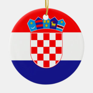 Croatia Flag Ceramic Tree Decoration