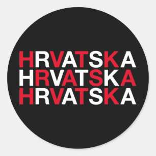 CROATIA Flag Classic Round Sticker
