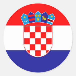 Croatia Flag Classic Round Sticker