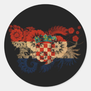 Croatia Flag Classic Round Sticker