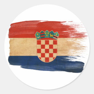 Croatia Flag Classic Round Sticker