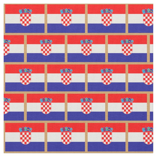 Croatia Flag & Croatia fashion Fabric /sports (Close Up)