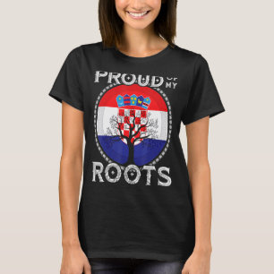 Croatia Flag Croatian Roots Hrvatske Croatia Zagre T-Shirt