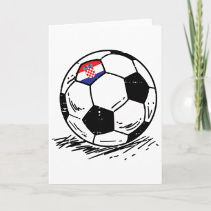 Croatia Flag Croatian Soccer Footll Fan Men Women Card