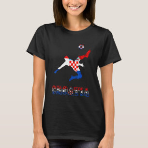 Croatia Flag Croatian Soccer Player Hrvatska Socce T-Shirt