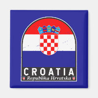 Croatia Flag Emblem Distressed Vintage