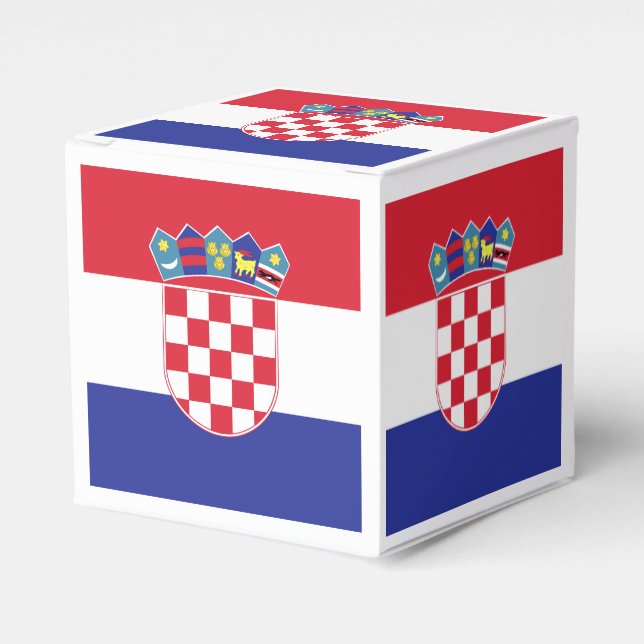 Croatia Flag Emblem Favour Box (Front Side)