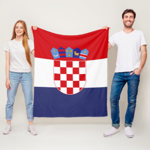 Croatia flag fleece blanket