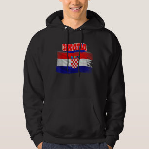 Croatia Flag Football Supporter Visitor Croatian S Hoodie