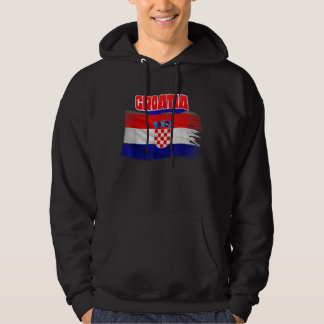 Croatia Flag Football Supporter Visitor Croatian S Hoodie