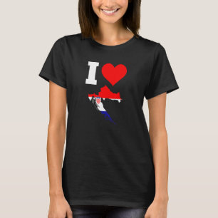 Croatia Flag for Croatia I Love Croatia T-Shirt
