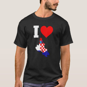 Croatia flag for Krk I Love Krk T-Shirt