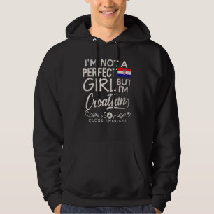 Croatia Flag Girl  Croatian Pride Souvenir Women Hoodie