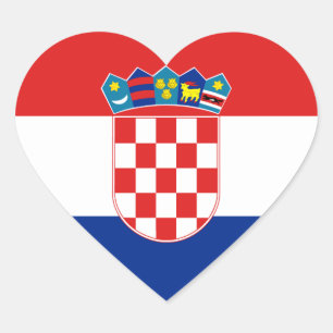 Croatia Flag Heart Sticker