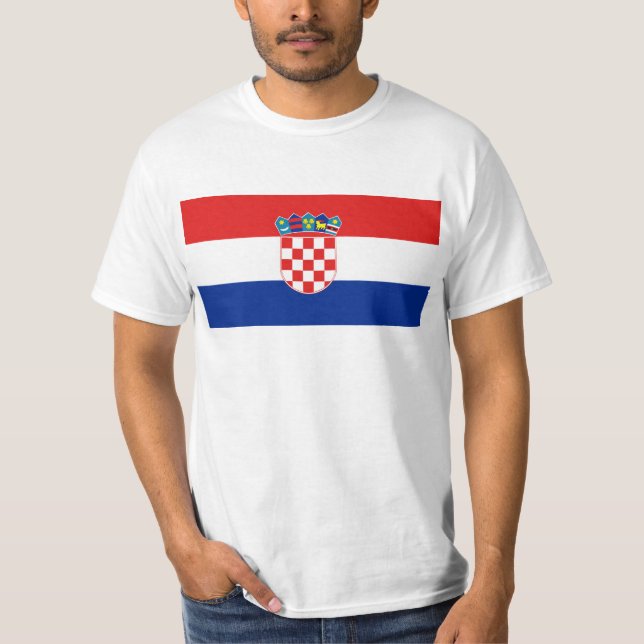 Croatia Flag HR Hrvatska T-Shirt (Front)