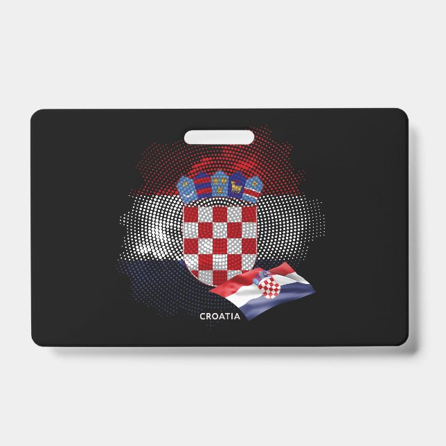 Croatia flag ID badge (Front)