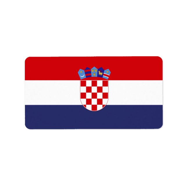 Croatia flag label (Front)