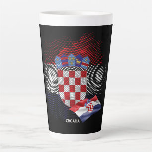 Croatia flag latte mug