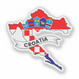 Croatia Flag Map