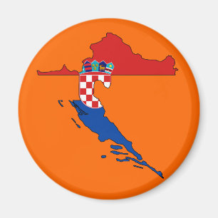 Croatia flag map magnet