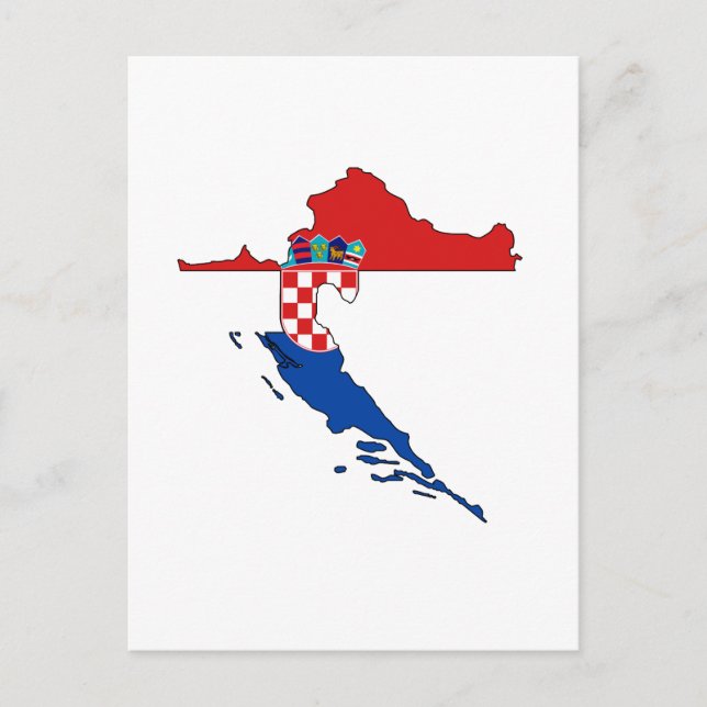 Croatia flag map postcard (Front)