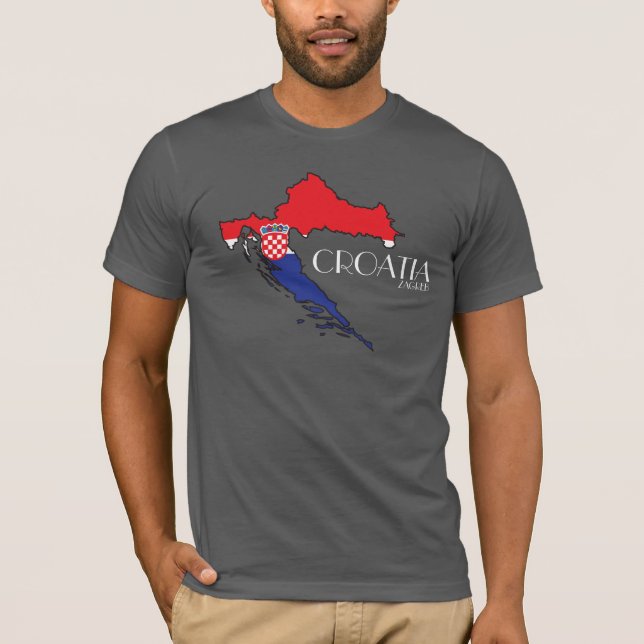 Croatia Flag Map Shirt (Front)