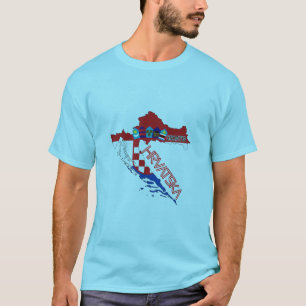 Croatia flag & map T-Shirt