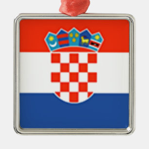 Croatia Flag Metal Tree Decoration