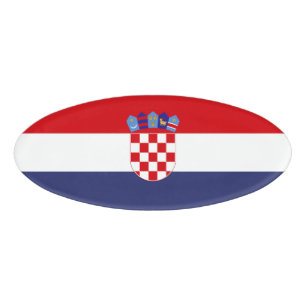 Croatia flag name tag