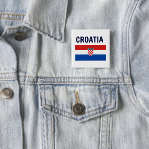 Croatia - Flag of Croatia Button