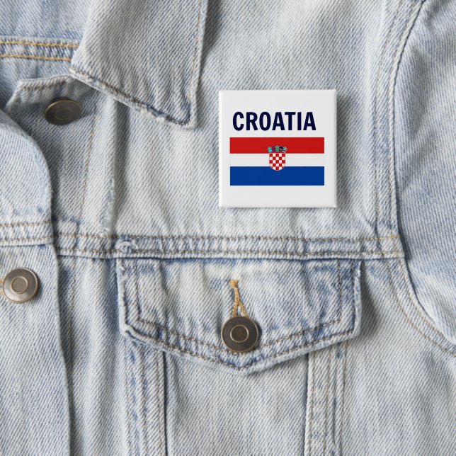 Croatia - Flag of Croatia Button (In Situ)