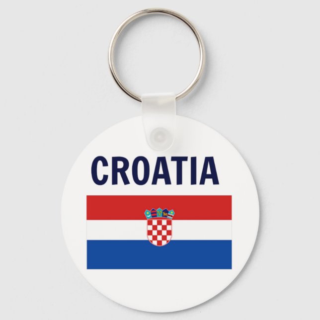 Croatia - Flag of Croatia Key Ring (Front)