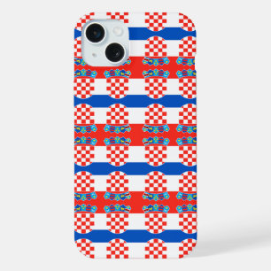 Croatia flag pattern iPhone 15 plus case