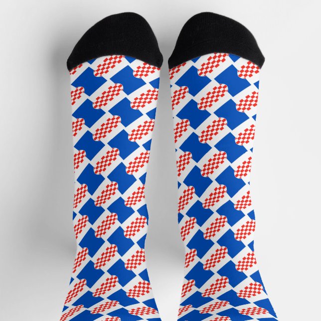 Croatia flag pattern socks (Top)