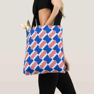 Croatia flag pattern tote bag