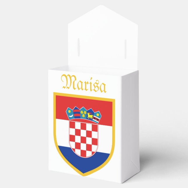 Croatia Flag Personalised Favour Box (Opened)