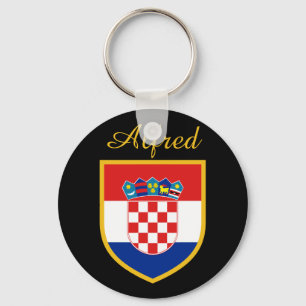 Croatia Flag Personalised Key Ring