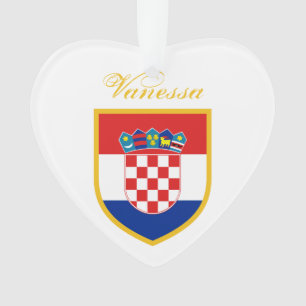 Croatia Flag Personalised Ornament