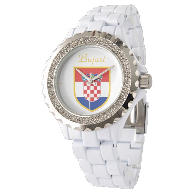 Croatia Flag Personalised Watch (Angled)