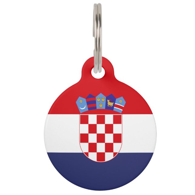 Croatia flag pet tag (Front)