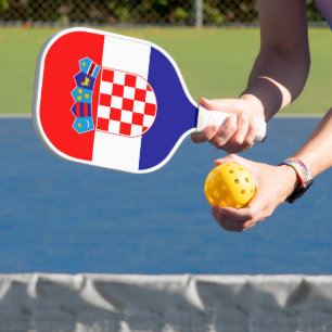 Croatia Flag Pickleball Paddle