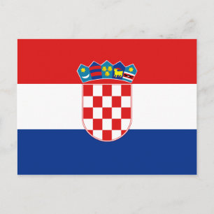 Croatia Flag Postcard