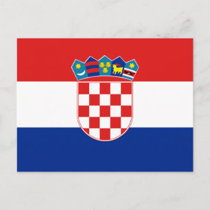 Croatia Flag Postcard