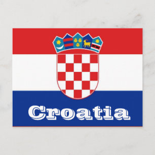 Croatia flag postcard