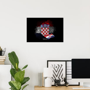 Croatia flag poster