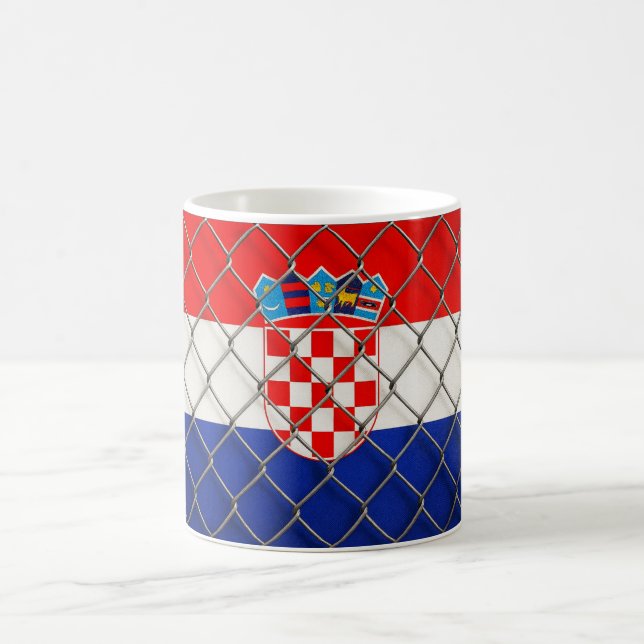Croatia Flag Protection  Coffee Mug (Center)