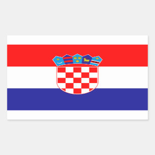 Croatia flag rectangular sticker