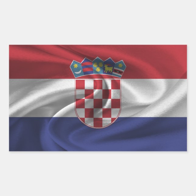 Croatia Flag Rectangular Sticker (Front)