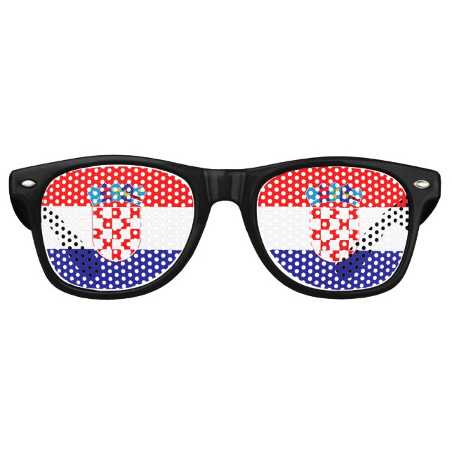 Croatia Flag Retro Sunglasses (Front)