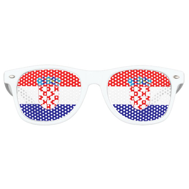 Croatia Flag Retro Sunglasses (Front)